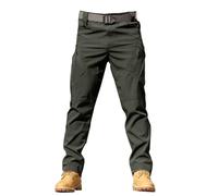 Mens Camo Tactical Cargo Trousers, Military Combat Work Pants with Multi Pockets, Outdoor Hiking Trekking Trousers with Belt Loops and Zipper Fly, Reinforced Stitching, Durable Ripstop Fabric
