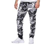 Men's Camouflage Joggers: Mens Sweatpants Loose Fit Men Camo Gym Joggers Multi-Pocket Running Trousers Combat Camouflage Work Pants Plus Size Camouflage Print Pants with Drawstring Men's Gym Pants