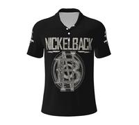 Mens Canada Metal Rock Band Polo Shirts Short Sleeve Golf T Shirt UPF 30+ Collared 3-Button Moisture Wicking Casual Workout Regular Fit Print Summer Classic