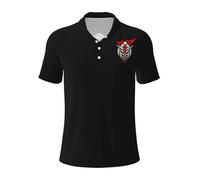 Mens Canada Metal Rock Band Polo Shirts Short Sleeve Golf T Shirt UPF 30+ Collared 3-Button Moisture Wicking Casual Workout Regular Fit Print Summer Classic
