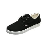 Men's Canvas Shoes, Black, Slip-On Trainers, Sports Shoes, Low Top Running Shoes, Leisure Fitness Shoes, Lightweight, Non-Slip Jogging Shoes, Minimalist Fabric Shoes, Linen Shoes, black, 9 UK