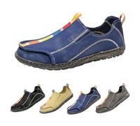 Men's Canvas Slip on Moccasin Shoe Loafers Casual Boat Shoes Fashion Espadrilles Outdoor Comfy Stylish Driving Slippers for Men dad Gifts Footwear UK 6 Blue
