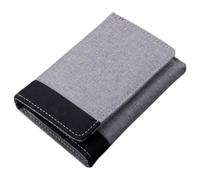 Men's Canvas Tri-fold Card Case Wallet for Id and Business Cards | Multiple Compartments, Folding Design, Travel Use, Lightweight Build, Compact Profile, Safe Card Storage