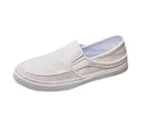 Men's Canvas Wide Version Canvas Shoes,Men's Canvas Slip On Shoes,Wear Resistant,Fitting,Easy to Put On and Take Off,Suitable for Walking,Traveling,Working,Picnic,Etc Beige