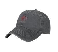 Mens Cap Jerusalem Knight Templar Crusader Cross Deus Vult with Buckle Running Caps Casual Sun Hats for Tennis Running Sports Hiking