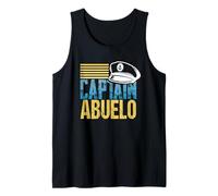 Mens Captain Abuelo - Sailing Captain Hat - Boat Lover Boating Tank Top