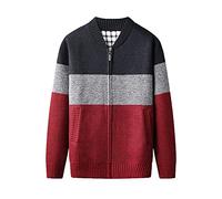 Mens Cardigan Thin and Lightweight Fleece Jacket for Indoor Full Front Zip Sweater Warm Up Jumper Soft Jackets