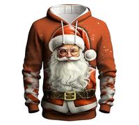 Men's Cardigan With Buttons and Pockets, Pullover Hoodie, Long Sleeve Shirt, Fall Jacket With Hood, Down Jacket, Work Hoodie, Zip Jumper, Wool Coat (Orange, XXL)