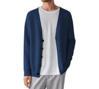 Mens Cardigans V-Neck Button Cardigan Warmth Jumper Plain Sweater Jacket Coat Classic Knitwear Knitted Outerwear Sizes Long Sleeve Gentlemans Top for Men UK Winter Autumn Wear