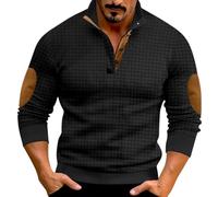 Mens Cardigans with Pockets Men Sherpa Pullover Gay Christmas Jumpers Mens Winter Pullover Jacket Hybrid Jacket Mens Personalised Hoodies for Men Mens Thermal Jumper Mens Shacket （Black, XXXL