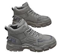 Mens Cargo Boots Mens High Top Boots Non Slip Walking Boot Outdoor Hiking Boot Durable Combat Booties Lace Up Work Booties Army Tactical Trainers Safety Workwear Trainers Lightweight Camping Shoes