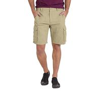 Mens Cargo Combat Shorts 100% Coton 6 Pockets Chino Summer Work Safety Essential Half Pants All Waist 32-44 (Beige, 40W)