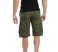 Men's Cargo Combat Shorts Relaxed Fit Twill Cotton Work Shorts Multi Pockets Military Cargo Short Pants Outdoor Lightweight Casual Half Trousers Army Green