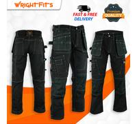 Mens Cargo Combat Work Trousers Size 30 to 42 Black Grey Khaki Builder trouser