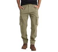 Mens Cargo Combat Work Trousers Tactical Work Safety Outdoor Breathable Easy Care Multi-Pockets Heavy Duty Solid Regular Relaxed Fit Security Guard Trousers 32W-44W (Beige, 40W / 30L)
