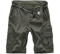 Men's Cargo Hiking Shorts Elasticated Waist Quick Dry Lightweight Outdoor Summer Walking Fishing Safari Cycling Casual Half Pants #2026-Army Green-2XL 36