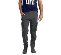 Mens Cargo Pant 100% Cotton Slim-Fit Relaxed Tactical Hiking Heavy Duty Workwear 6 Pockets Outdoor Cargo Works Pants 32W-44W, Flex Dark Gray, 32W / 30L