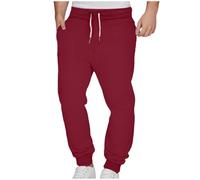 Men's Cargo Pant Loose Fit Stretch Casual Elastic Waist Loungepants Sweat Pants Athletic Joggers with Pockets Travel Pants Cargo Sweatpants Trousers Mens Long Casual Pant Elastic Waist Workout (L)