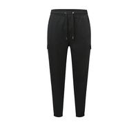 Mens Cargo Pants Drawstring Spliced Trousers Breathable Comfortable Soft Slim Fit Fashion Outdoor Leisure Classic Sports Hiking Fishing (Black, S)