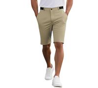Men's Cargo Shorts Business Golf Dress Short Pants with Pockets Relaxed Fit Quick Dry Dungarees Hiking Work-Shorts Chores para Hombre(Khaki, L)