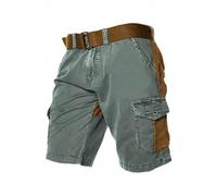 Mens Cargo Shorts Casual Work Combat Shorts Scruffs Workwear with Multi Pockets No Belt Breathable Durable Triple Stitched Reinforced Seams Pants Army Green L