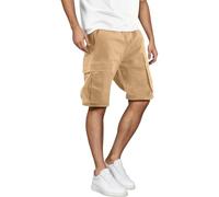 Mens Cargo Shorts Combat Casual Work Shorts with Multi Pocket Outdoor Workout Hiking-Chino Short for Men UK for Beach Holiday Yoga Gym Daily Chino Trousers(Khaki,M)