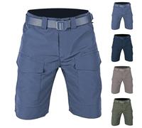 Mens Cargo Shorts Combat Multi Pocket Elasticated Waist Plain Lightweight Shorts Slim Fit Chino Short Comfortable Summer Short Pants Men's Pants with Pockets-Best for Summer,Golf, Walking&Outdoors