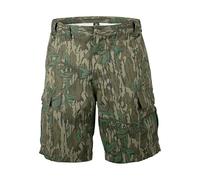 Men's Cargo Shorts - Durable Camo Cargo Shorts for Men-Mens Shorts Cargo with Mossy Oak Print - Ideal for Hiking and Camping, Mossy Oak Greenleaf, Medium