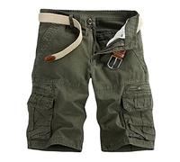 Mens Cargo Shorts Elasticated Waist UK Sale Clearance Casual Combat Smart Shorts Hiking Half Pants Outdoor Comfy Workout Cycling Shorts Summer Work Shorts with Multi Pockets Plus Size S-6XL