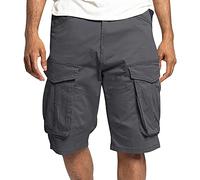 Men's Cargo Shorts Uk Elasticated Drawstring Waist Activewear Shorts Outdoor Work Joggers Summer Casual Loose Fit Lightweight Trousers Tactical Hip Hop Streetwear Plus Size with Multi Pockets Workwear