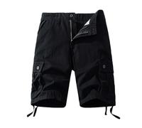 Mens Cargo Shorts UK Sale Clearance Casual Cotton Combat Shorts Pockets Elastic Waist Lightweight Button Down Utility Work Shorts With Zip Knee Length Joggers Half Pants Outdoor Shorts Plus Size