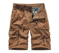 Mens Cargo Shorts with Pockets, Holiday Shorts for Men, Street Style Wrinkle-Resistant Multi-Pocket Functional Workwear Quick Dry Fashion Classic Soft Beach Outdoor Activities