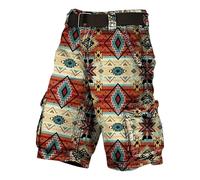 Mens Cargo Shorts Work Cotton Loose Fit Full Elastic Waist Twill Short with Drawstring Superdry for Men Pockets Casual Utility & Safety Mountain Bike Golf Multi-Pocket Camo Camouflage Jogger