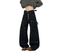 Mens Cargo Trousers Breathable Trousers Men High Street Workwear Jeans for Straight Loose Bootcut Denim Trousers with Style for Outdoor Hiking Climbing Workwear with Windproof Warm Comfort Fit