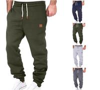 Mens Cargo Trousers Casual Sweatpants Elasticated Waist Jogging Pants Drawstring Tracksuit Bottoms, Men's Tapered Trousers with Pockets Work Sweatpants Workout Gym Track Pants for Outdoor Hiking