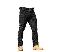 Mens Cargo Trousers, Durable Camouflage Army Military Tactical Trousers Combat Work Pants with Multiple Pockets Loose Fit Outdoor Camping Hiking Trouser Workwear Elasticated Cargo Pants