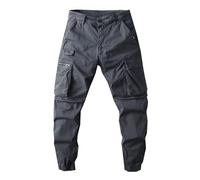 Men's Cargo Trousers for Everyday Outdoor Activities Comfortable Relaxed Fit with Zip Details Perfect for Spring Versatile Match with T-Shirt or Vest Ideal for