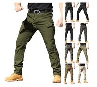 Mens Cargo Trousers UK Clearance, Men's Tactical Combat Military Trousers, Outdoor Work Cargo Casual Pants Workwear Trousers with Multi-Pocket Birthday Gifts for Men,Army Green,3XL,U04A