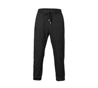 Mens Cargo Work Trousers, Slim-Fit Drawstring Nine-Tenth Pants, Smart Rugby Trousers with 6 Pockets, Wrinkle-Resistant Tactical Combat Pants, Durability and Comfort Tracksuit Bottoms Black