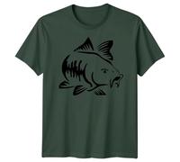 Mens Carp Fish Funny Fathers Day T-Shirt Tee Best Dad Ever Papa Life Daddy Gift #FD - 2XL Bottle Green