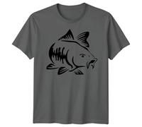 Mens Carp Fish Funny Fathers Day T-Shirt Tee Best Dad Ever Papa Life Daddy Gift #FD - M Light Graphite