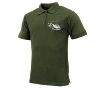 Mens Carp Fish Polo - Military Green - L