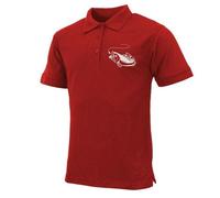 Mens Carp Fish Polo - Red - 4XL