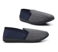 Mens Carpet Slippers Size 6 Boys Slippers Size 14 Mens Slipper Extra Large Herringbone Slipper Slip On Sizes 6-13/14/15/16 Navy 14 UK