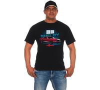 Men's Carroll Shelby GT500 Cobra Classic Short Sleeve Black Crew Neck Shirt, Black, XL
