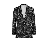 Men's Casual Blazer Long Sleeve Suit Jackets Sports Coats One Button Business Jacket with Pocket S-5XL, Math Formula, L