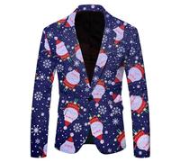 Men's Casual Christmas Blazer, Black Ugly Suit - 2 Piece, Glossy & Beautiful Tuxedo