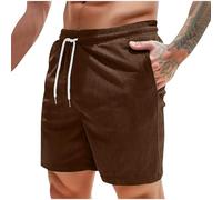 Mens Casual Corduroy Shorts Men's Smart Shorts Chino Shorts Relaxed Fit Drawstring Short Pants Summer Shorts Home Trousers Holiday Shorts Walkshorts with Pockets for Jogging Training Running