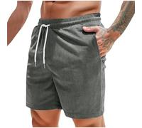 Mens Casual Corduroy Shorts Men's Smart Shorts Chino Shorts Relaxed Fit Drawstring Short Pants Summer Shorts Home Trousers Holiday Shorts Walkshorts with Pockets for Jogging Training Running