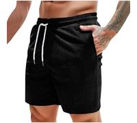 Mens Casual Corduroy Shorts Men's Smart Shorts Chino Shorts Relaxed Fit Drawstring Short Pants Summer Shorts Home Trousers Holiday Shorts Walkshorts with Pockets for Jogging Training Running